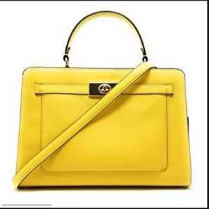 Coach Women's Lane Carryall (Pebble Leather - Retro Yello)